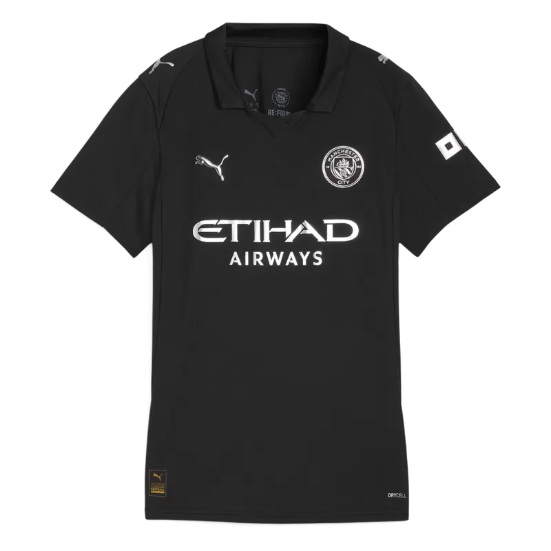 Man City Away 2025/26 Jersey Black Women's