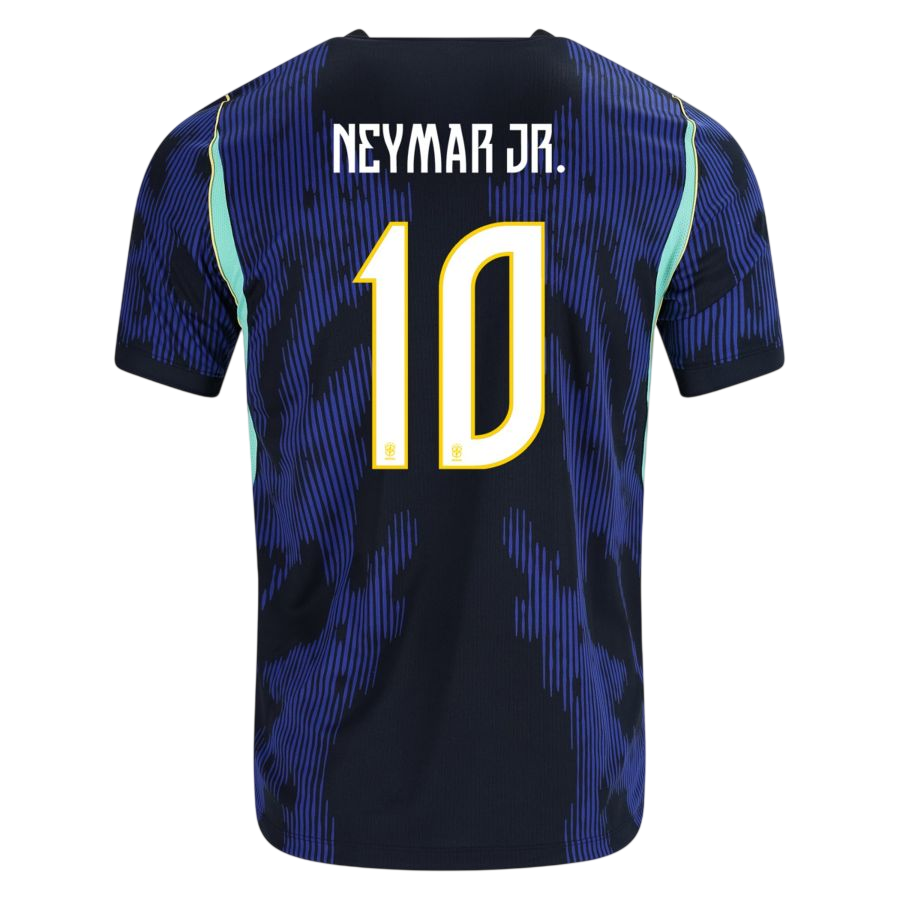 Brazil NEYMAR JR. #10 Away World Cup 2026 Jersey Player's Version Blue & Black Men's