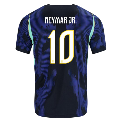 Brazil NEYMAR JR. #10 Away World Cup 2026 Jersey Player's Version Blue & Black Men's