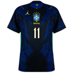 Brazil RAPHINA #11 Away World Cup 2026 Jersey Blue & Black Men's