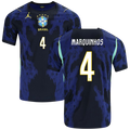Brazil MARQUINHOS #4 Away World Cup 2026 Jersey Blue & Black Men's
