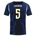 Brazil CASEMIRO #5 Away World Cup 2026 Jersey Blue & Black Men's