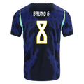 Brazil BRUNO GUIMARAES #8 Away World Cup 2026 Jersey Blue & Black Men's