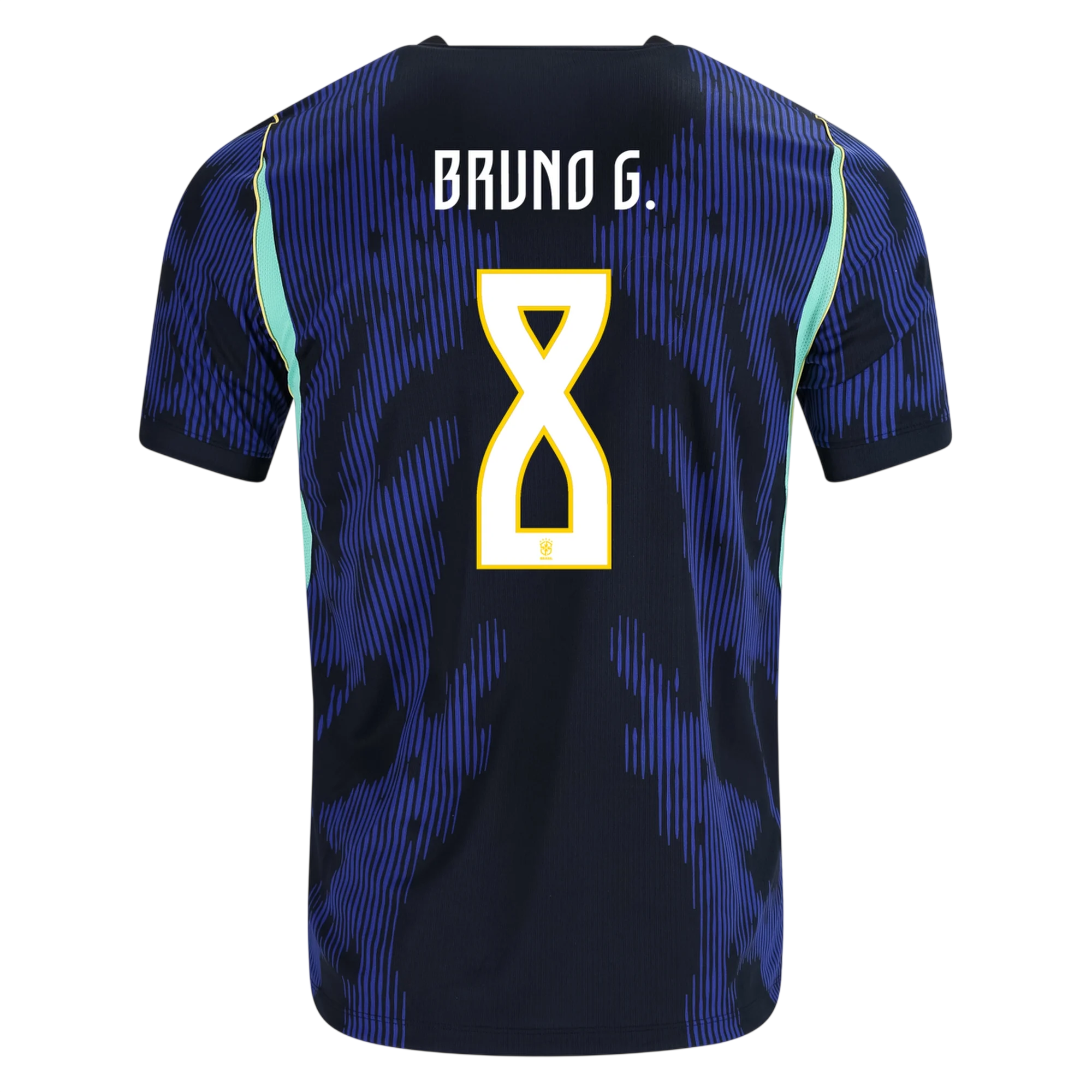 Brazil BRUNO GUIMARAES #8 Away World Cup 2026 Jersey Blue & Black Men's