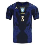 Brazil BRUNO GUIMARAES #8 Away World Cup 2026 Jersey Blue & Black Men's
