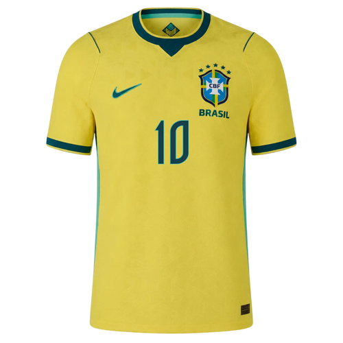 Brazil NEYMAR JR. #10 Home World Cup 2026 Jersey Yellow Men's