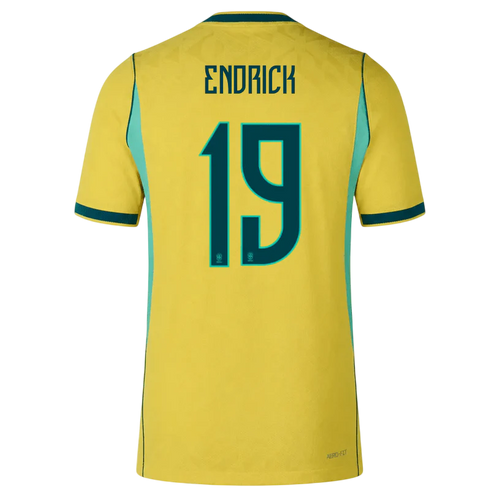 Brazil ENDRICK #19 Home World Cup 2026 Jersey Yellow Men's