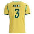 Brazil GABRIEL #3 Home World Cup 2026 Jersey Yellow Men's