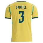 Brazil GABRIEL #3 Home World Cup 2026 Jersey Yellow Men's