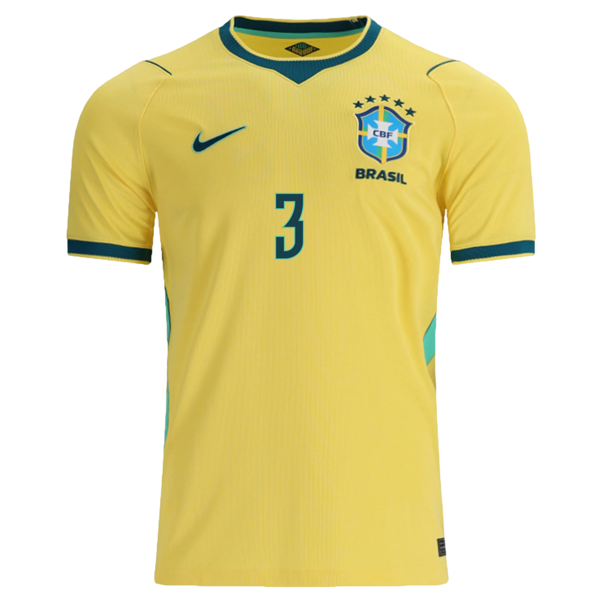 Brazil GABRIEL #3 Home World Cup 2026 Jersey Yellow Men's