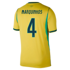 Brazil MARQUINHOS #4 Home World Cup 2026 Jersey Yellow Men's
