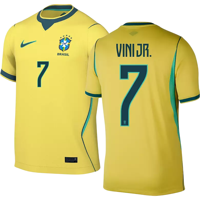 Brazil VINI JR. #7 Home World Cup 2026 Jersey Yellow Men's