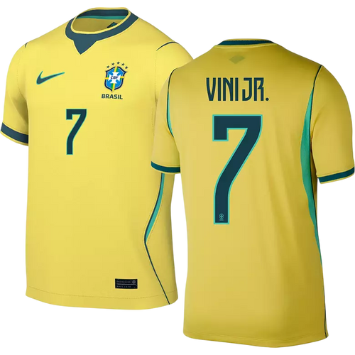 Brazil VINI JR. #7 Home World Cup 2026 Jersey Yellow Men's