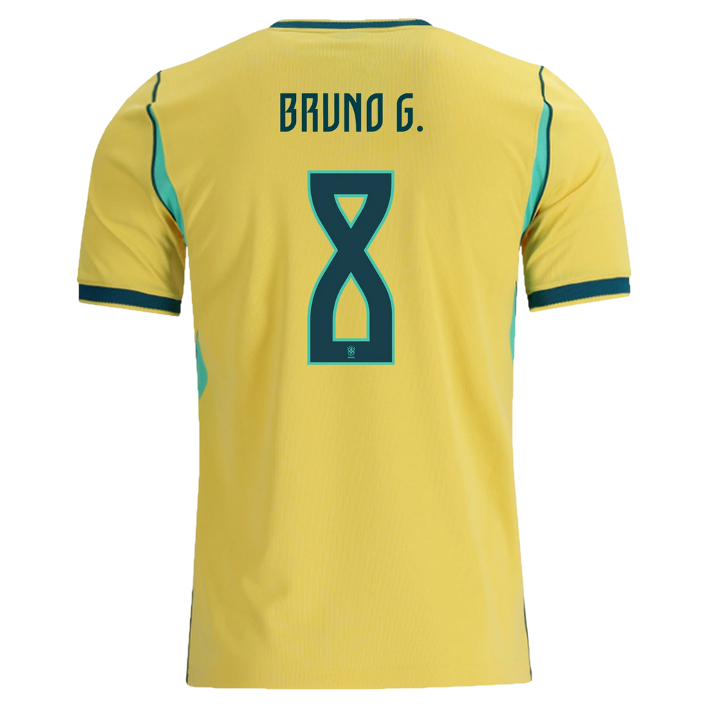 Brazil BRUNO GUIMARAES #8 Home World Cup 2026 Jersey Yellow Men's