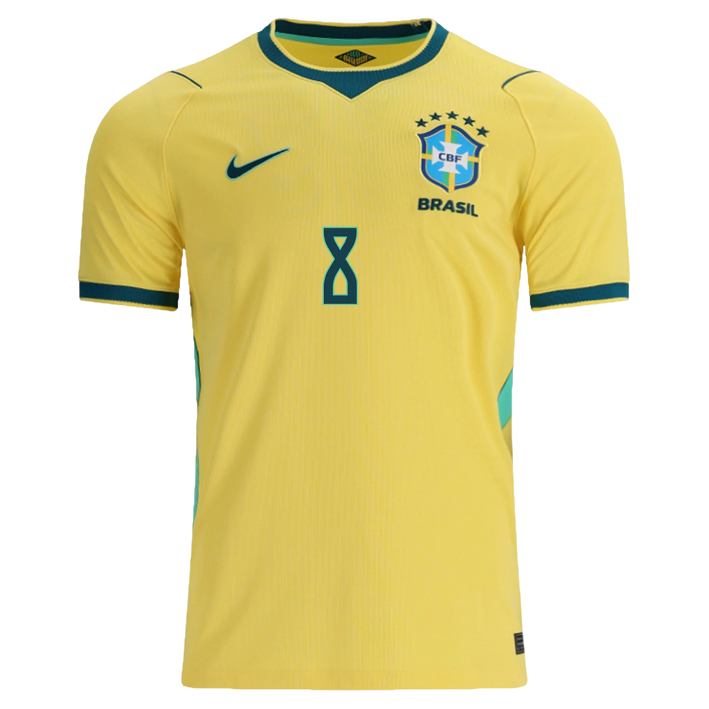 Brazil BRUNO GUIMARAES #8 Home World Cup 2026 Jersey Yellow Men's