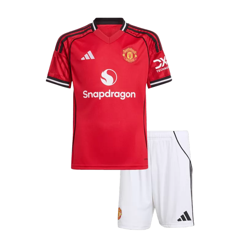 Manchester United Home 2025/26 Kit Red Kids