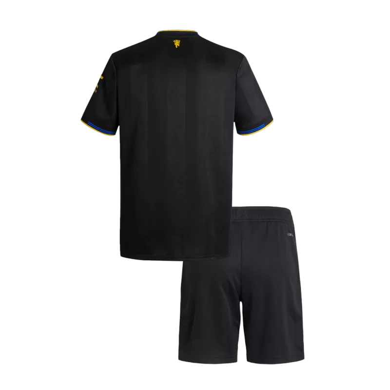 Manchester United Third 2025/26 Kit Black Kids