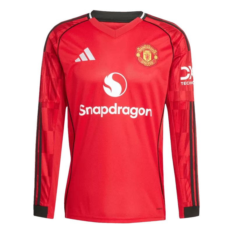 Manchester United Home 2025/26 Long Sleeve Jersey Red Men's
