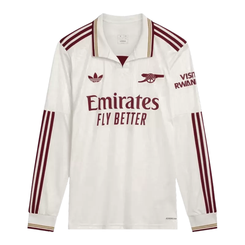 Arsenal Third 2025/26 Long Sleeve Jersey White Men's