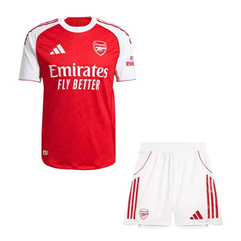 Arsenal Home 2025/26 Player's Version Kit Red Men's