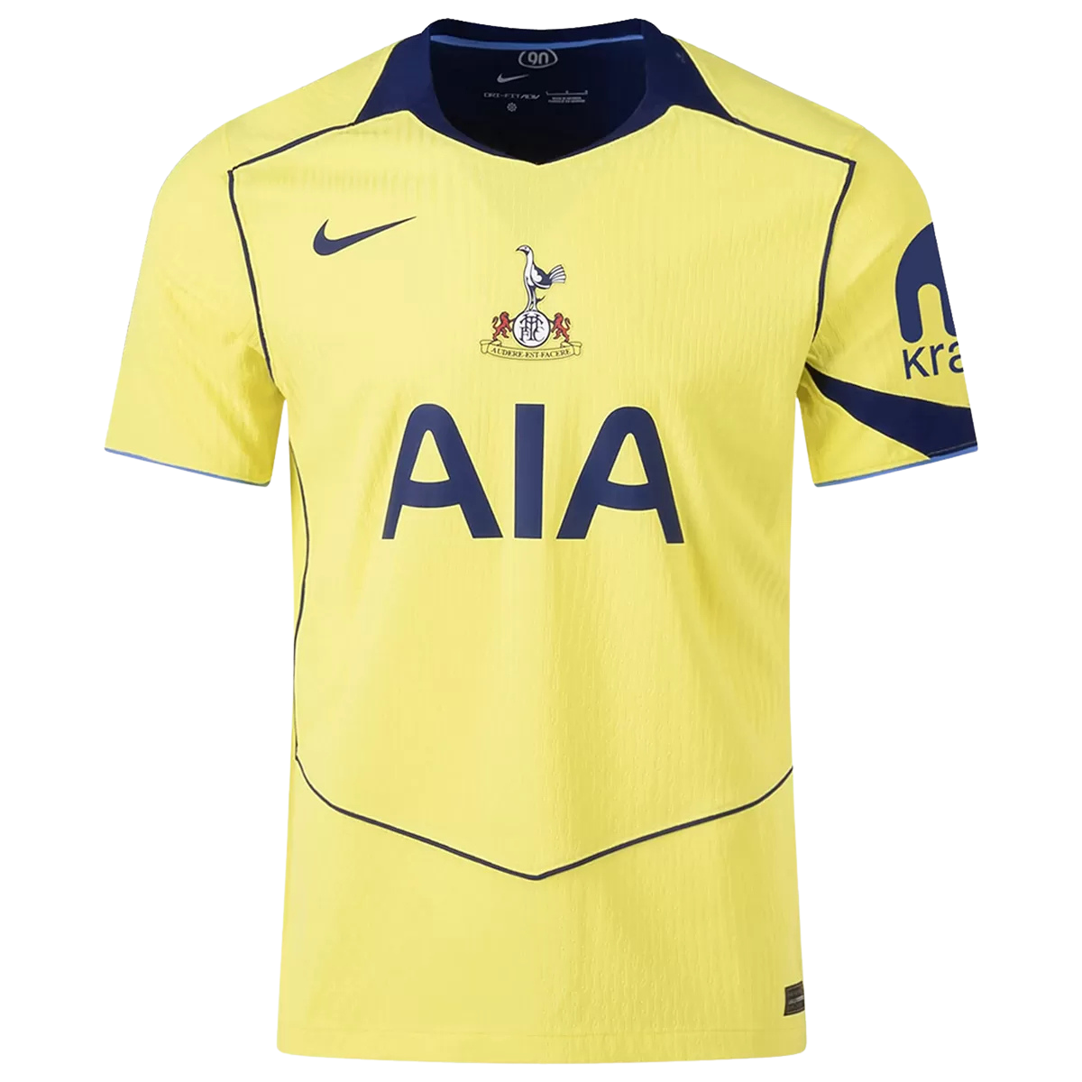 Tottenham Third 2025/26 Jersey Player's Version Yellow Men's