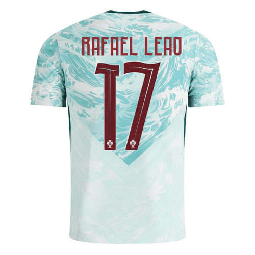 Portugal RAFAEL LEÃO #17 Away World Cup 2026 Jersey White & Blue Men's