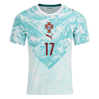 Portugal RAFAEL LEÃO #17 Away World Cup 2026 Jersey White & Blue Men's