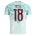 Portugal PEDRO NETO #18 Away World Cup 2026 Jersey White & Blue Men's