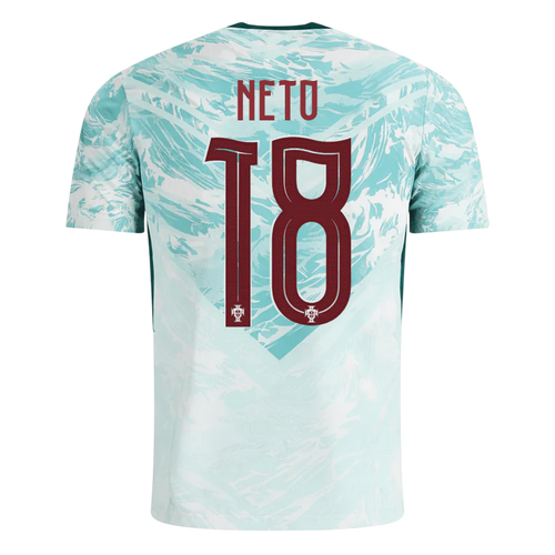 Portugal PEDRO NETO #18 Away World Cup 2026 Jersey White & Blue Men's