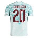 Portugal CONCEICAO #20 Away World Cup 2026 Jersey White & Blue Men's