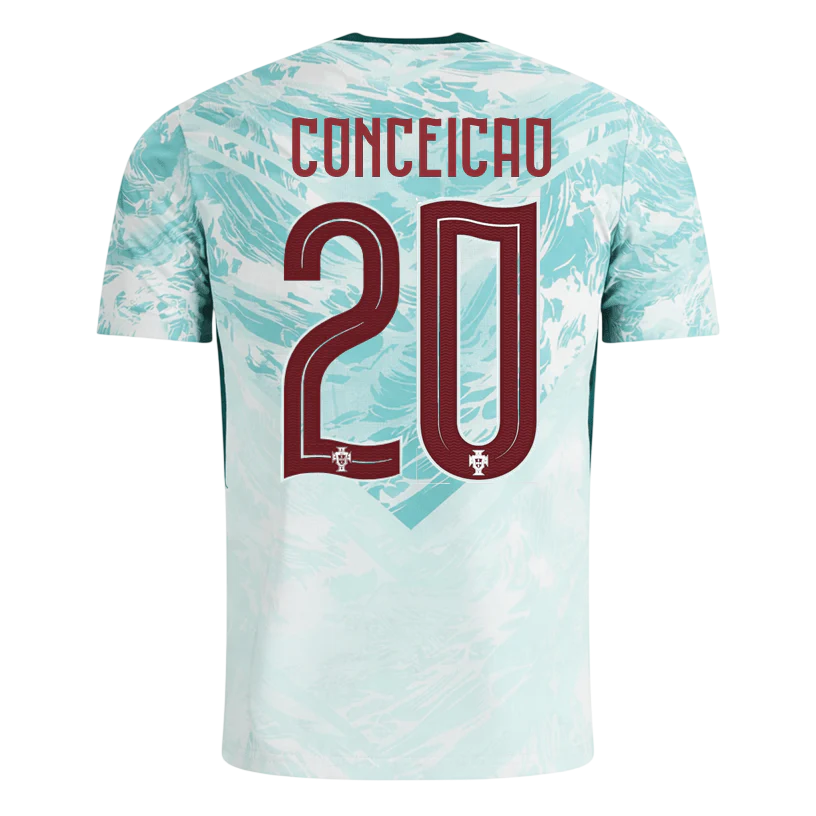 Portugal CONCEICAO #20 Away World Cup 2026 Jersey White & Blue Men's
