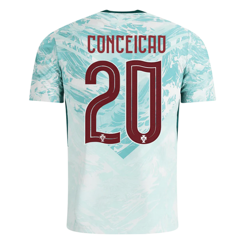 Portugal CONCEICAO #20 Away World Cup 2026 Jersey White & Blue Men's
