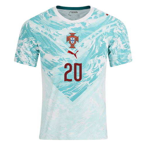Portugal CONCEICAO #20 Away World Cup 2026 Jersey White & Blue Men's