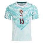 Portugal JOAO NEVES #15 Away World Cup 2026 Jersey White & Blue Men's