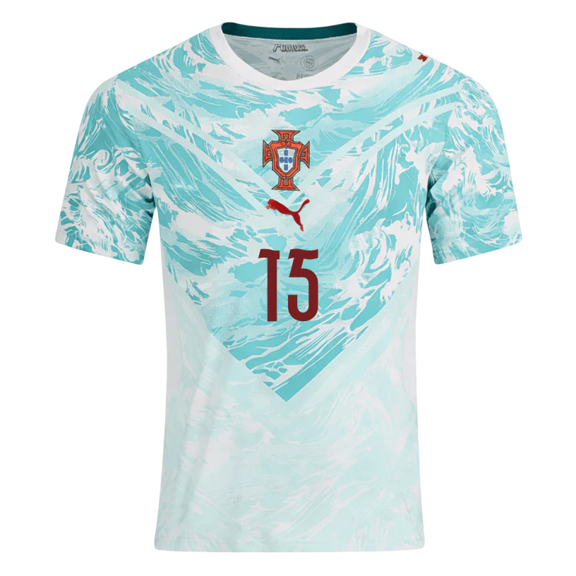 Portugal JOAO NEVES #15 Away World Cup 2026 Jersey White & Blue Men's
