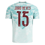 Portugal JOAO NEVES #15 Away World Cup 2026 Jersey White & Blue Men's