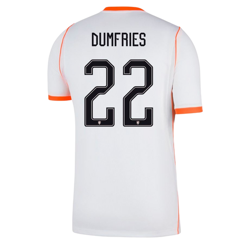 Netherlands DUMFRIES #22 Away World Cup 2026 Jersey White Men's