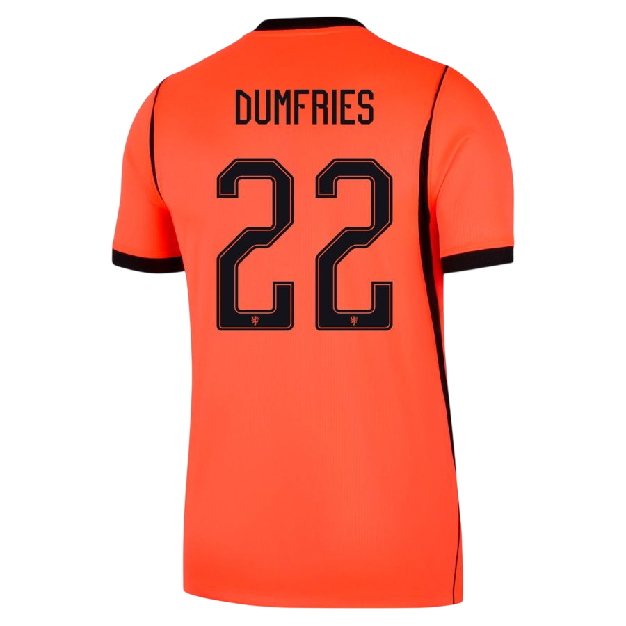 Netherlands DUMFRIES #22 Home World Cup 2026 Jersey Orange Men's
