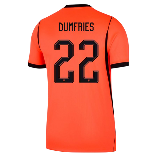 Netherlands DUMFRIES #22 Home World Cup 2026 Jersey Orange Men's