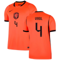 Netherlands VIRGIL #4 Home World Cup 2026 Jersey Orange Men's