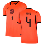 Netherlands VIRGIL #4 Home World Cup 2026 Jersey Orange Men's