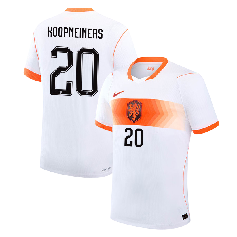 Netherlands KOOPMEINERS #20 Away World Cup 2026 Jersey White Men's