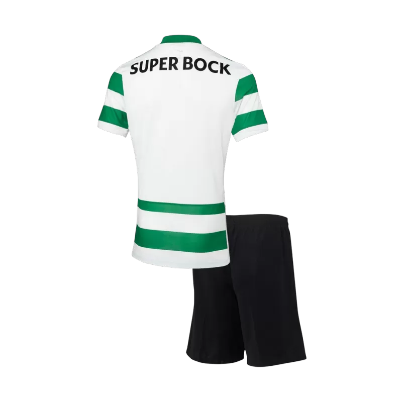 Sporting SC Home 2025/26 Kit Green & White Kids