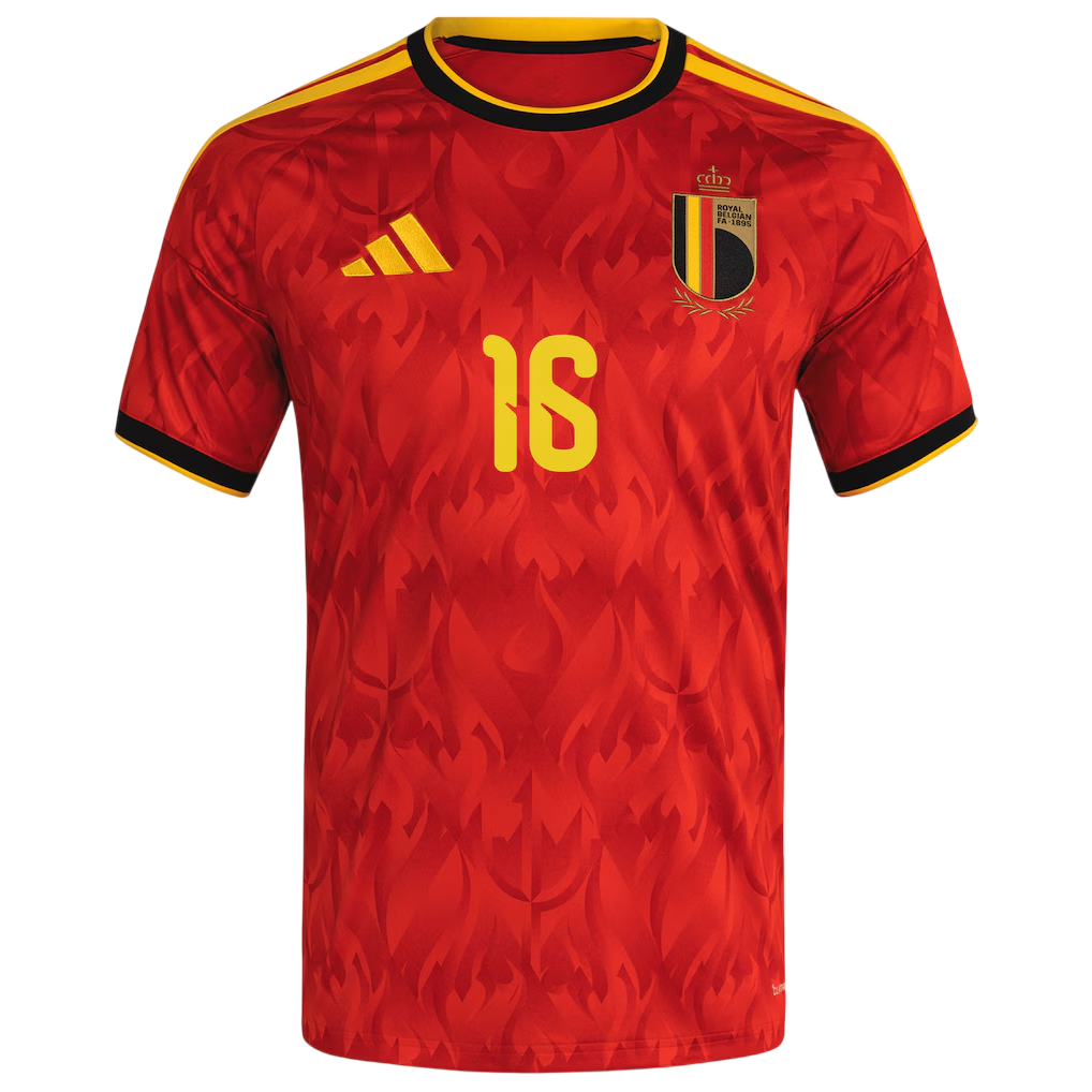Belgium DE WINTER #16 Home World Cup 2026 Jersey Red Men's