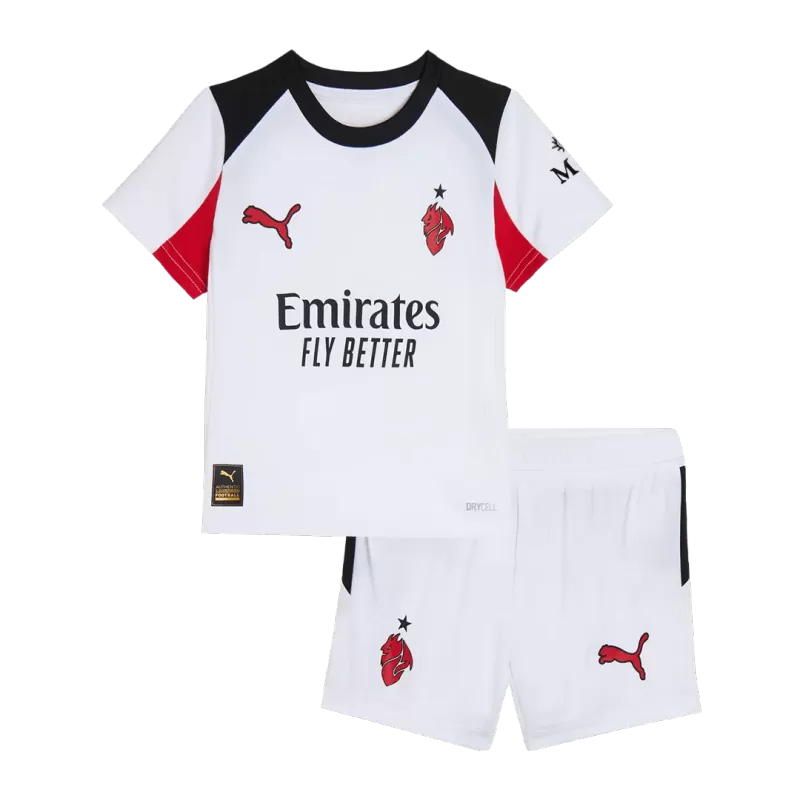 AC Milan Away 2025/26 Kit White Kids