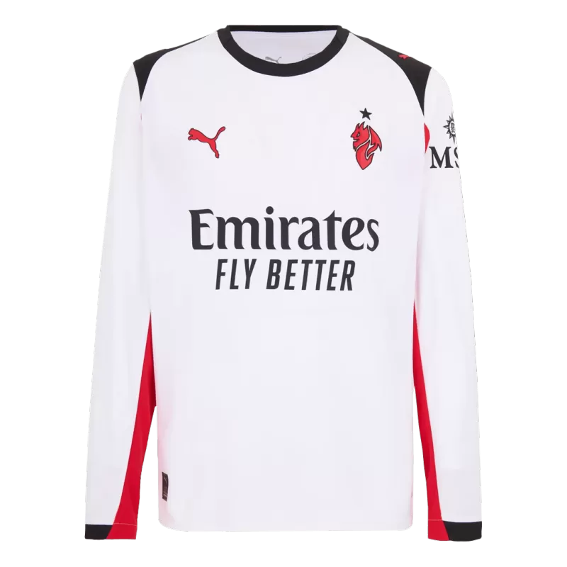 AC Milan Away 2025/26 Long Sleeve Jersey White Men's