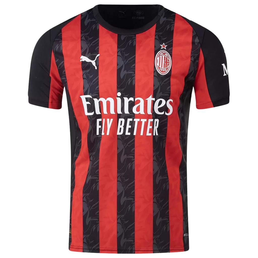 AC Milan Home 2025/26 Jersey Black & Red Men's