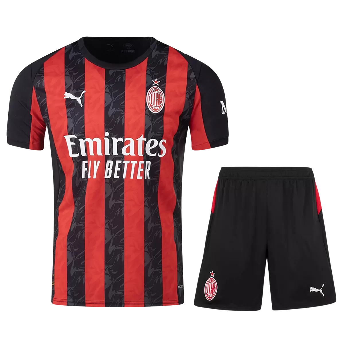 AC Milan Home 2025/26 Kit Black & Red Men's
