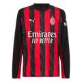 AC Milan Home 2025/26 Long Sleeve Jersey Black & Red Men's