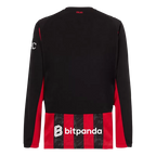 AC Milan Home 2025/26 Long Sleeve Jersey Black & Red Men's